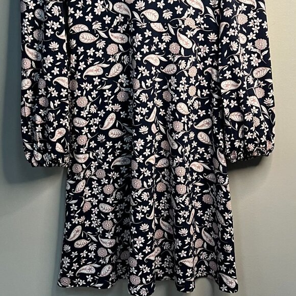 Boden Easy Fixed Wrap Jersey Dress French Navy, Flower Garden Size 8 - Picture 4 of 8